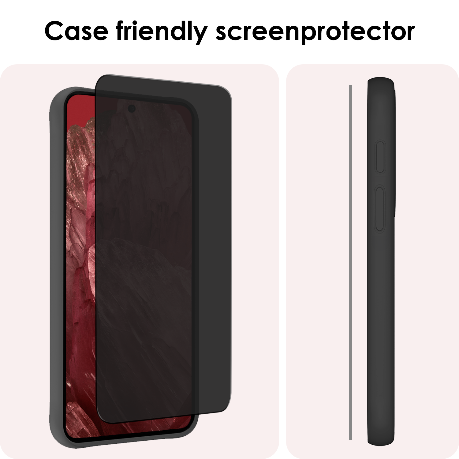 NoXx Screenprotector Geschikt voor Google Pixel 8a Screenprotector Privacy Tempered Glass Gehard Glas Display Cover - 2x
