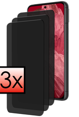 NoXx Screenprotector Geschikt voor Google Pixel 8a Screenprotector Privacy Tempered Glass Gehard Glas Display Cover - 3x