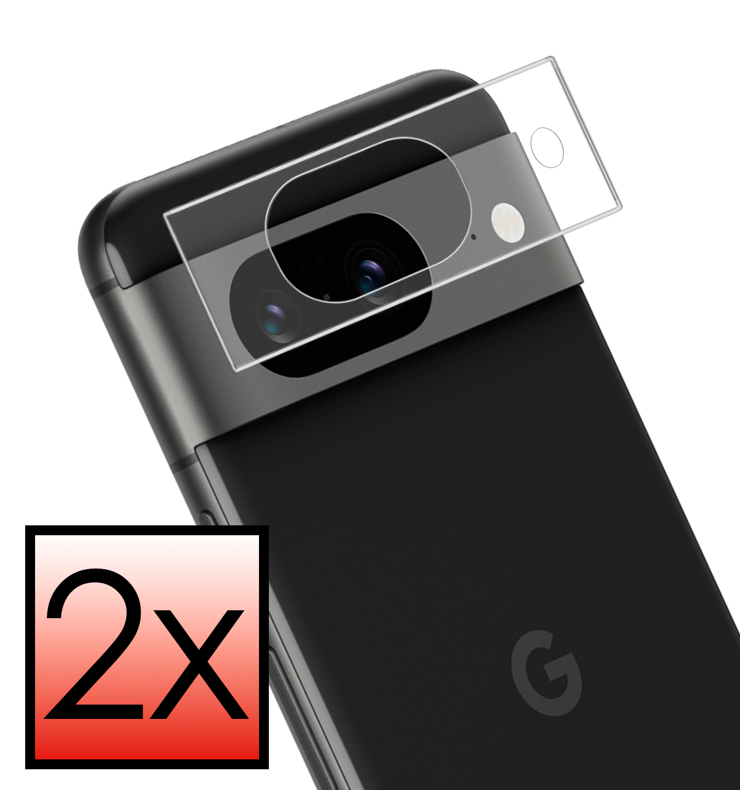 NoXx Screenprotector Geschikt voor Google Pixel 8a Camera Screenprotector Gehard Glas - Screenprotector Geschikt voor Google Pixel 8a Screenprotector Camera Tempered Glass - 2x