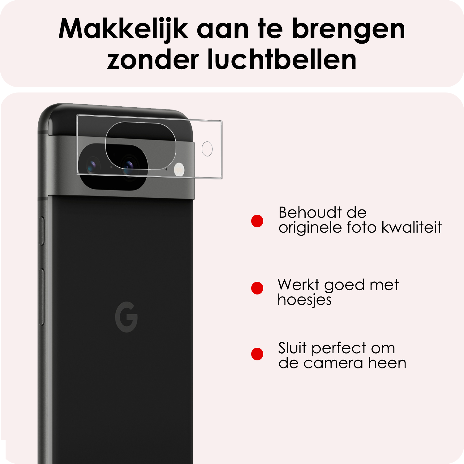 NoXx Screenprotector Geschikt voor Google Pixel 8a Camera Screenprotector Gehard Glas - Screenprotector Geschikt voor Google Pixel 8a Screenprotector Camera Tempered Glass - 3x
