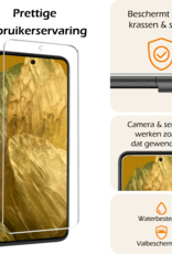Nomfy Screenprotector Geschikt voor Google Pixel 8a Screenprotector Bescherm Glas Tempered Glass - Screenprotector Geschikt voor Google Pixel 8a Screen Protector - 2 PACK