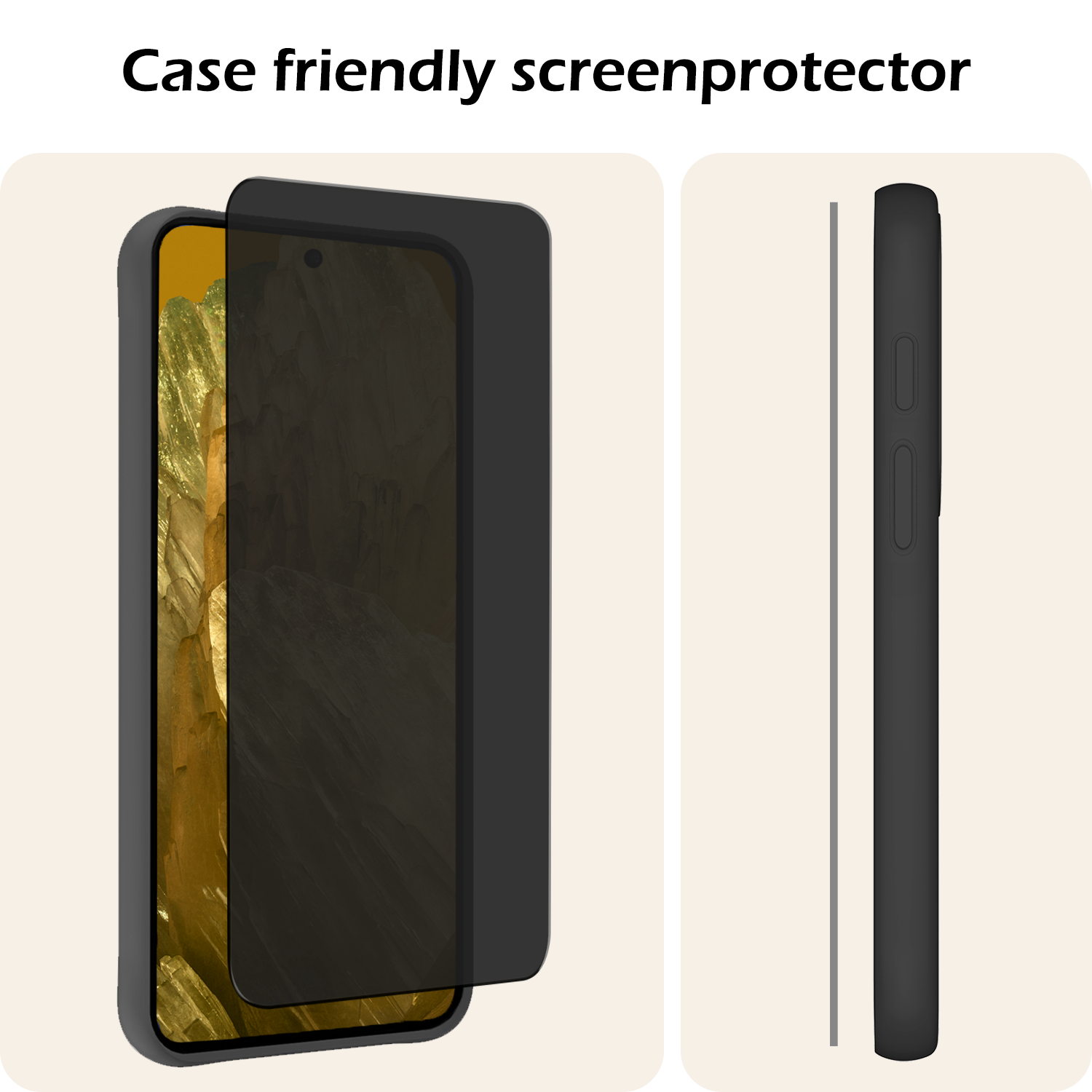 Nomfy Screenprotector Geschikt voor Google Pixel 8a Screenprotector Privacy Bescherm Glas - Screenprotector Geschikt voor Google Pixel 8a Privacy Screenprotector Tempered Glass - 3 PACK