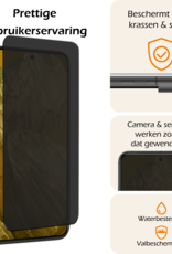 Nomfy Screenprotector Geschikt voor Google Pixel 8a Screenprotector Privacy Bescherm Glas - Screenprotector Geschikt voor Google Pixel 8a Privacy Screenprotector Tempered Glass - 3 PACK