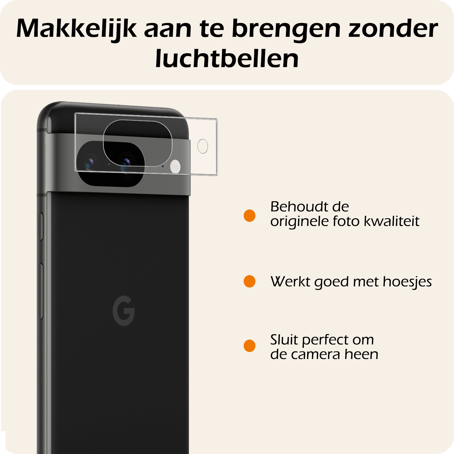 Nomfy Screenprotector Geschikt voor Google Pixel 8a Camera Screen Protector Beschermglas - Screenprotector Geschikt voor Google Pixel 8a Camera Screenprotector Tempered Glass - 2 PACK