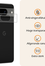 Nomfy Screenprotector Geschikt voor Google Pixel 8a Camera Screen Protector Beschermglas - Screenprotector Geschikt voor Google Pixel 8a Camera Screenprotector Tempered Glass - 3 PACK