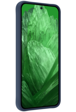 BASEY. Hoes Geschikt voor Google Pixel 8a Hoesje Siliconen Back Cover Case - Hoesje Geschikt voor Google Pixel 8a Hoes Cover Hoesje - Donkerblauw