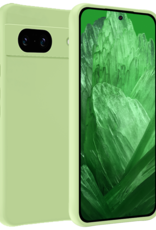 BASEY. Hoes Geschikt voor Google Pixel 8a Hoesje Siliconen Back Cover Case - Hoesje Geschikt voor Google Pixel 8a Hoes Cover Hoesje - Groen