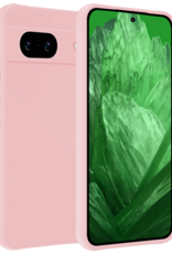 BASEY. Hoes Geschikt voor Google Pixel 8a Hoesje Siliconen Back Cover Case - Hoesje Geschikt voor Google Pixel 8a Hoes Cover Hoesje - Lichtroze