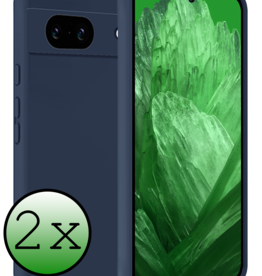 BASEY. BASEY. Google Pixel 8a Hoesje Siliconen - Donkerblauw - 2 PACK