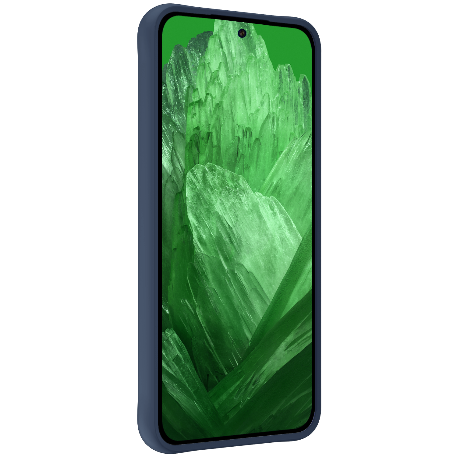 BASEY. Hoes Geschikt voor Google Pixel 8a Hoesje Siliconen Back Cover Case - Hoesje Geschikt voor Google Pixel 8a Hoes Cover Hoesje - Donkerblauw - 2 Stuks