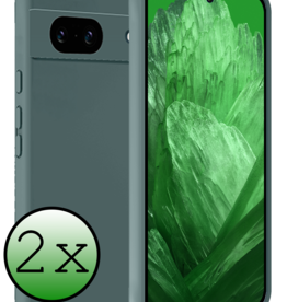 BASEY. BASEY. Google Pixel 8a Hoesje Siliconen - Donkergroen - 2 PACK