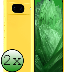 BASEY. BASEY. Google Pixel 8a Hoesje Siliconen - Geel - 2 PACK