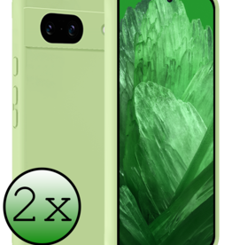 BASEY. BASEY. Google Pixel 8a Hoesje Siliconen - Groen - 2 PACK