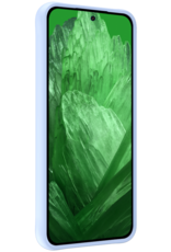 BASEY. Hoes Geschikt voor Google Pixel 8a Hoesje Siliconen Back Cover Case - Hoesje Geschikt voor Google Pixel 8a Hoes Cover Hoesje - Lichtblauw - 2 Stuks