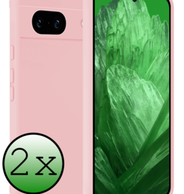 BASEY. BASEY. Google Pixel 8a Hoesje Siliconen - Lichtroze - 2 PACK