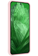 BASEY. Hoes Geschikt voor Google Pixel 8a Hoesje Siliconen Back Cover Case - Hoesje Geschikt voor Google Pixel 8a Hoes Cover Hoesje - Lichtroze - 2 Stuks