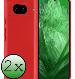 BASEY. BASEY. Google Pixel 8a Hoesje Siliconen - Rood - 2 PACK