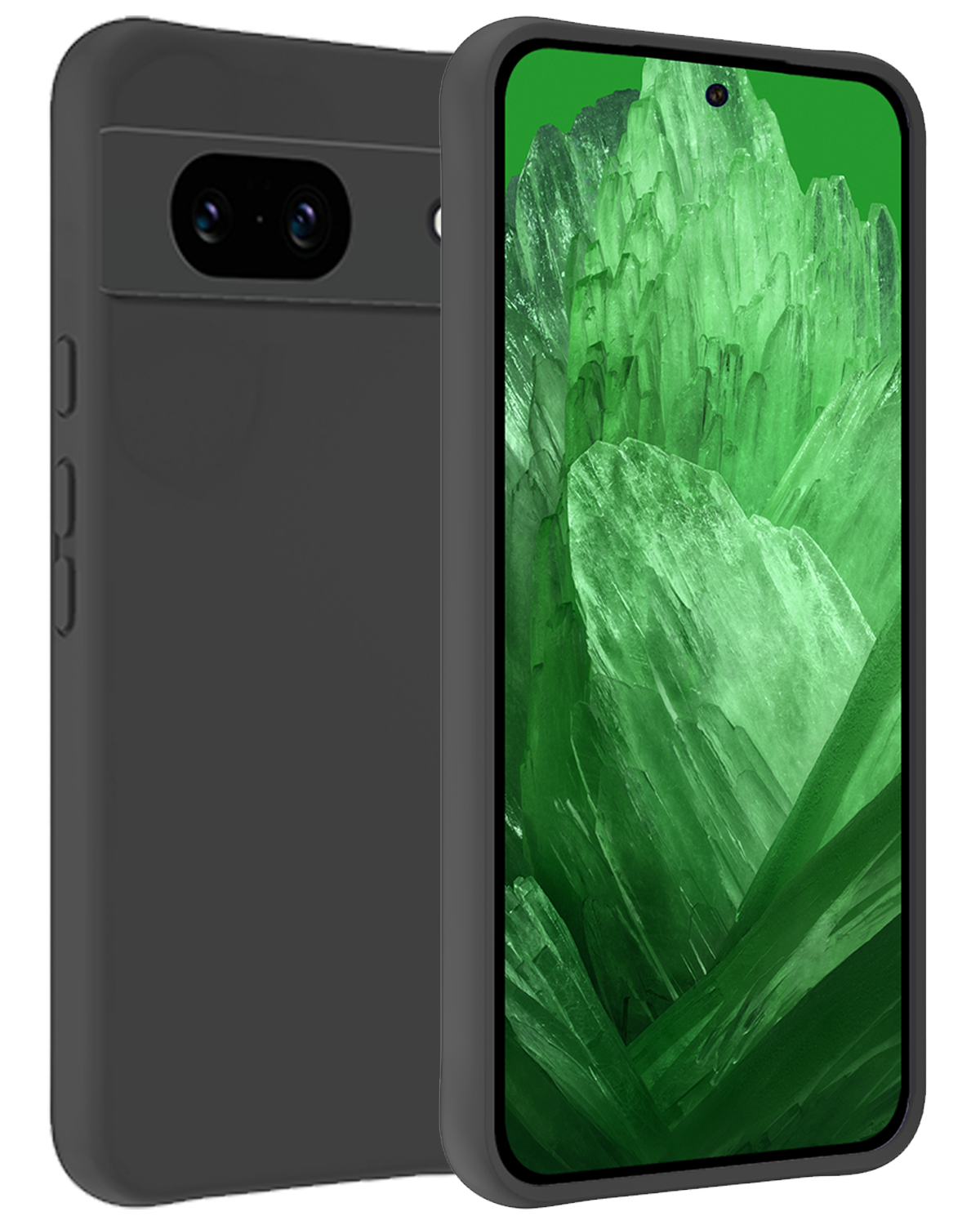 BASEY. Hoes Geschikt voor Google Pixel 8a Hoesje Siliconen Back Cover Case - Hoesje Geschikt voor Google Pixel 8a Hoes Cover Hoesje - Zwart