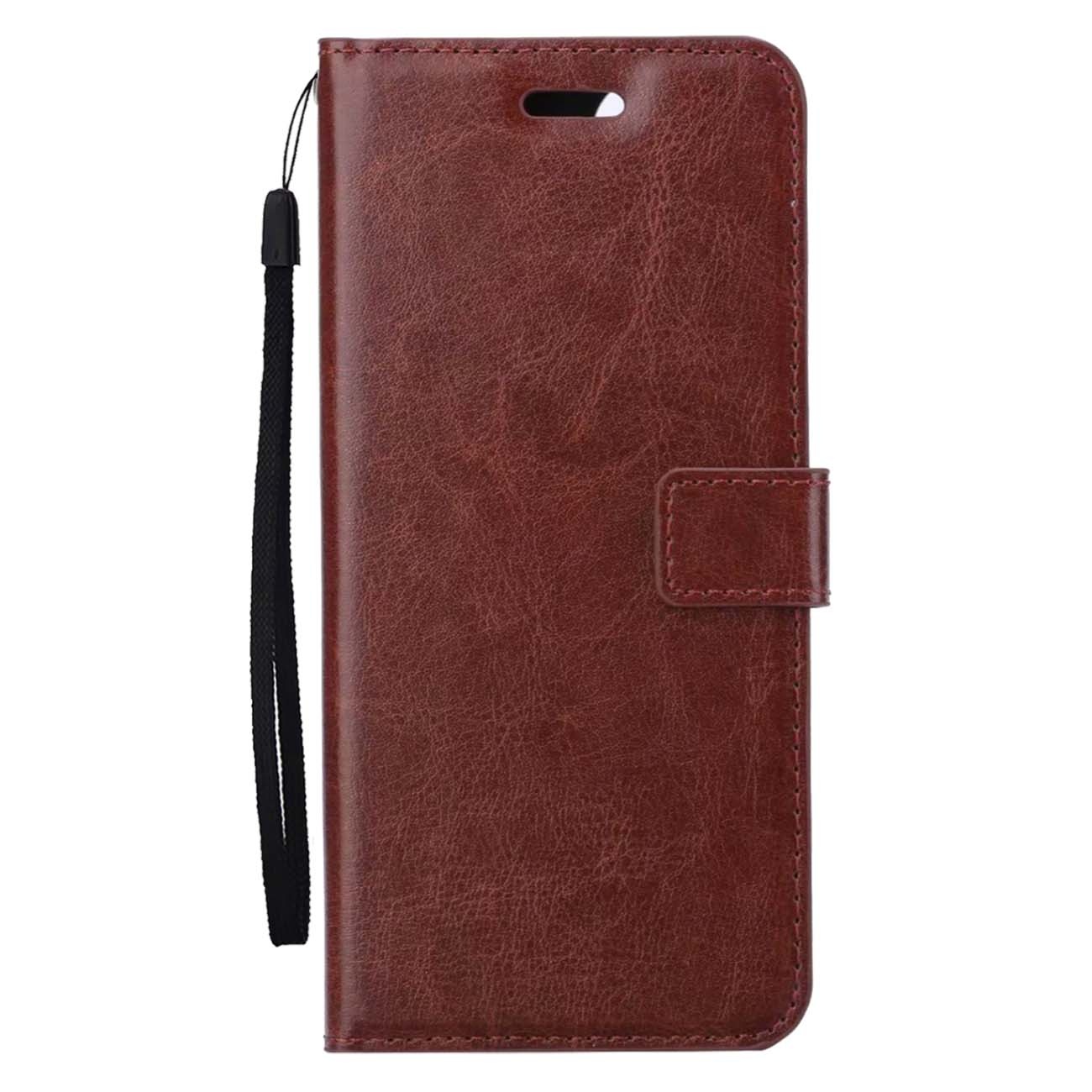 BASEY. Hoes Geschikt voor Google Pixel 8a Hoesje Bookcase Hoes Flip Case Book Cover - Hoesje Geschikt voor Google Pixel 8a Hoes Book Case Hoesje - Bruin