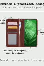 BASEY. Hoes Geschikt voor Google Pixel 8a Hoesje Bookcase Hoes Flip Case Book Cover - Hoesje Geschikt voor Google Pixel 8a Hoes Book Case Hoesje - Bruin