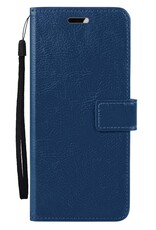 BASEY. Hoes Geschikt voor Google Pixel 8a Hoesje Bookcase Hoes Flip Case Book Cover - Hoesje Geschikt voor Google Pixel 8a Hoes Book Case Hoesje - Donkerblauw