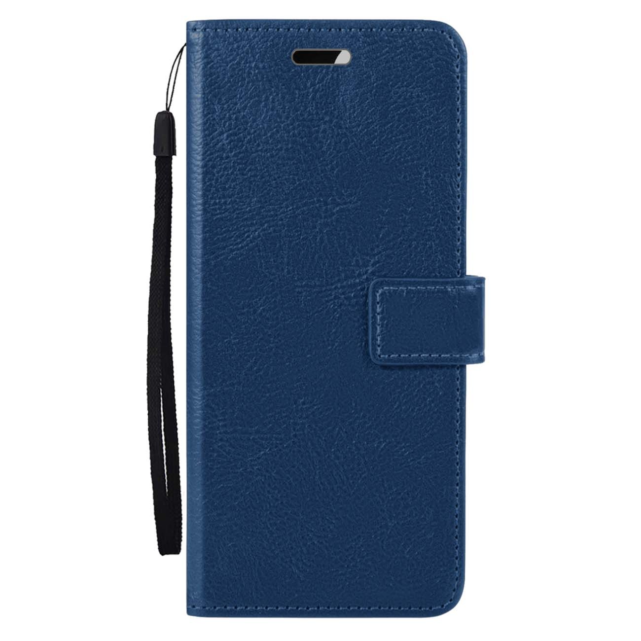 BASEY. Hoes Geschikt voor Google Pixel 8a Hoesje Bookcase Hoes Flip Case Book Cover - Hoesje Geschikt voor Google Pixel 8a Hoes Book Case Hoesje - Donkerblauw