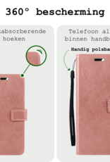 BASEY. Hoes Geschikt voor Google Pixel 8a Hoesje Bookcase Hoes Flip Case Book Cover - Hoesje Geschikt voor Google Pixel 8a Hoes Book Case Hoesje - Rosé goud