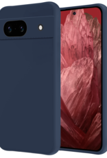 NoXx Hoes Geschikt voor Google Pixel 8a Hoesje Cover Siliconen Back Case Hoes - Donkerblauw