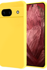 NoXx Hoes Geschikt voor Google Pixel 8a Hoesje Cover Siliconen Back Case Hoes - Geel