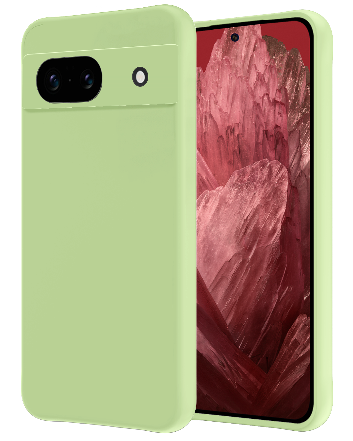 NoXx Hoes Geschikt voor Google Pixel 8a Hoesje Cover Siliconen Back Case Hoes - Groen