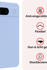 NoXx Hoes Geschikt voor Google Pixel 8a Hoesje Cover Siliconen Back Case Hoes - Lichtblauw