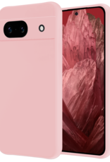 NoXx Hoes Geschikt voor Google Pixel 8a Hoesje Cover Siliconen Back Case Hoes - Lichtroze