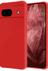 NoXx Hoes Geschikt voor Google Pixel 8a Hoesje Cover Siliconen Back Case Hoes - Rood