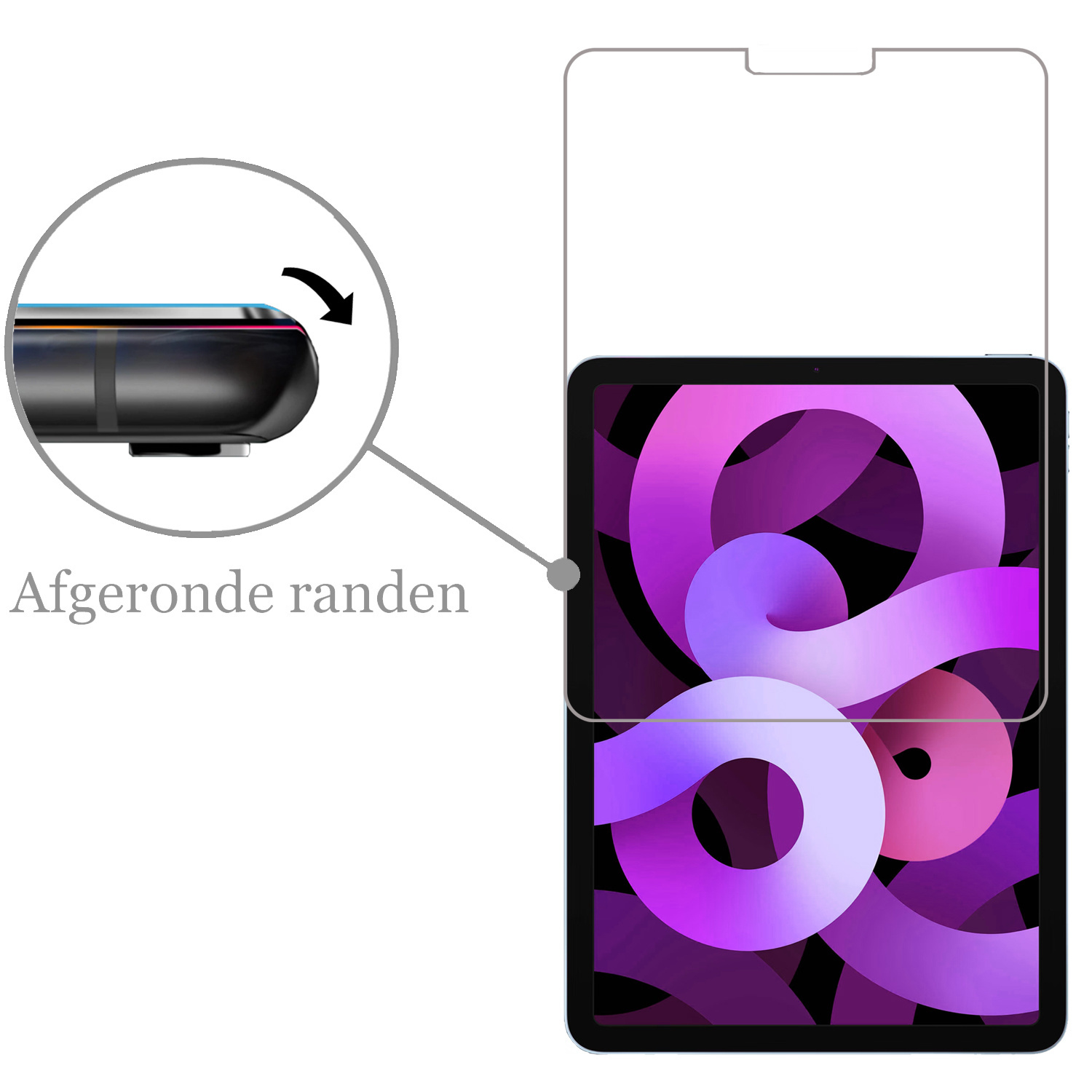 Nomfy Screenprotector Geschikt voor Air 6 (10,9 inch) Screenprotector Bescherm Glas - Screen Protector Geschikt voor Air 2024 Screenprotector Tempered Glass - 2 PACK