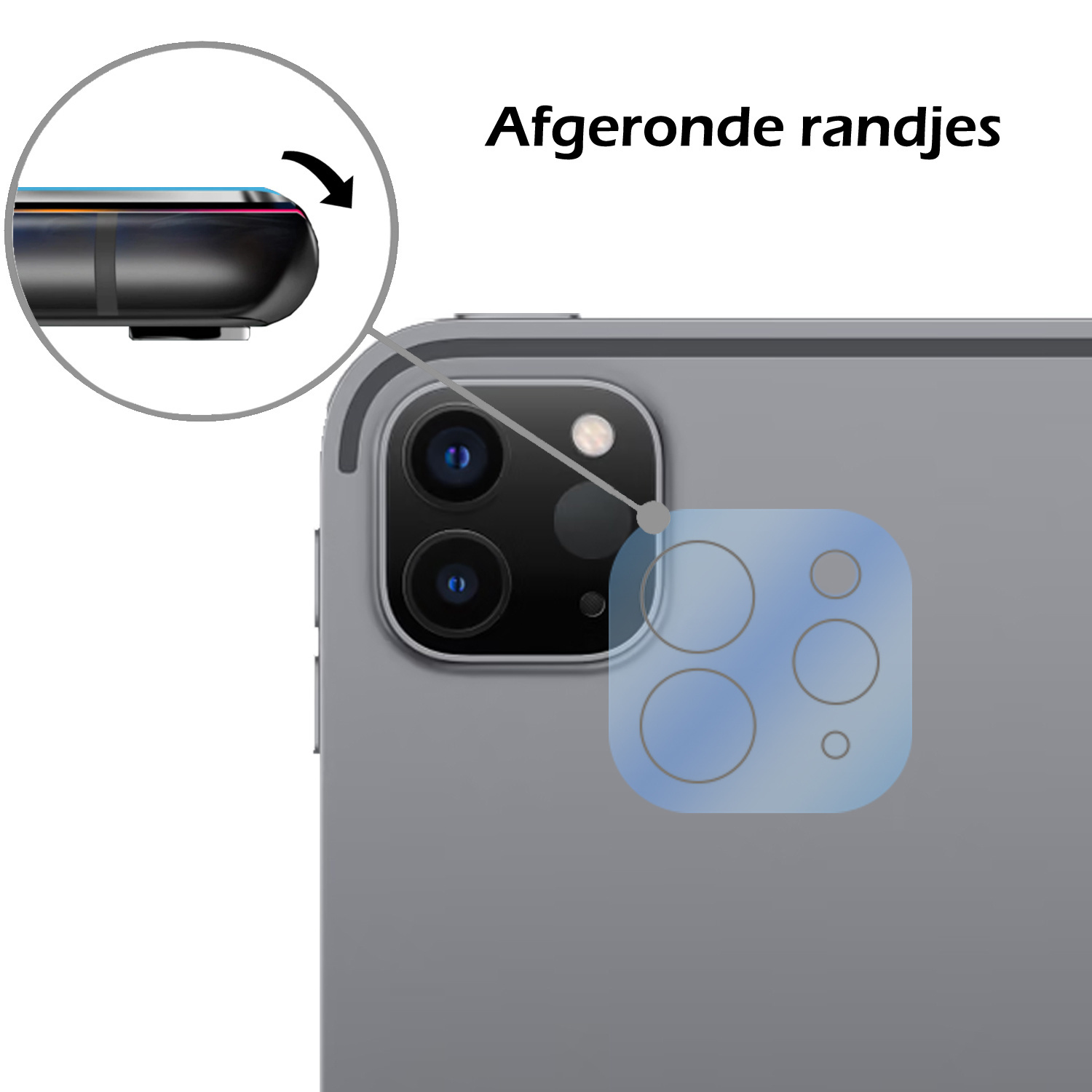 Nomfy Screenprotector Geschikt voor iPad Pro 2024 (11,1 inch) Camera Screen Protector Beschermglas - Screenprotector Geschikt voor iPad Pro 7e generatie (11,1 inch) Camera Screenprotector Tempered Glass - 2 PACK