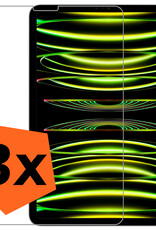 Nomfy Screenprotector Geschikt voor iPad Pro 2024 (11,1 inch) Screenprotector Bescherm Glas - Screen Protector Geschikt voor iPad Pro 7e generatie Screenprotector Tempered Glass - 3 PACK