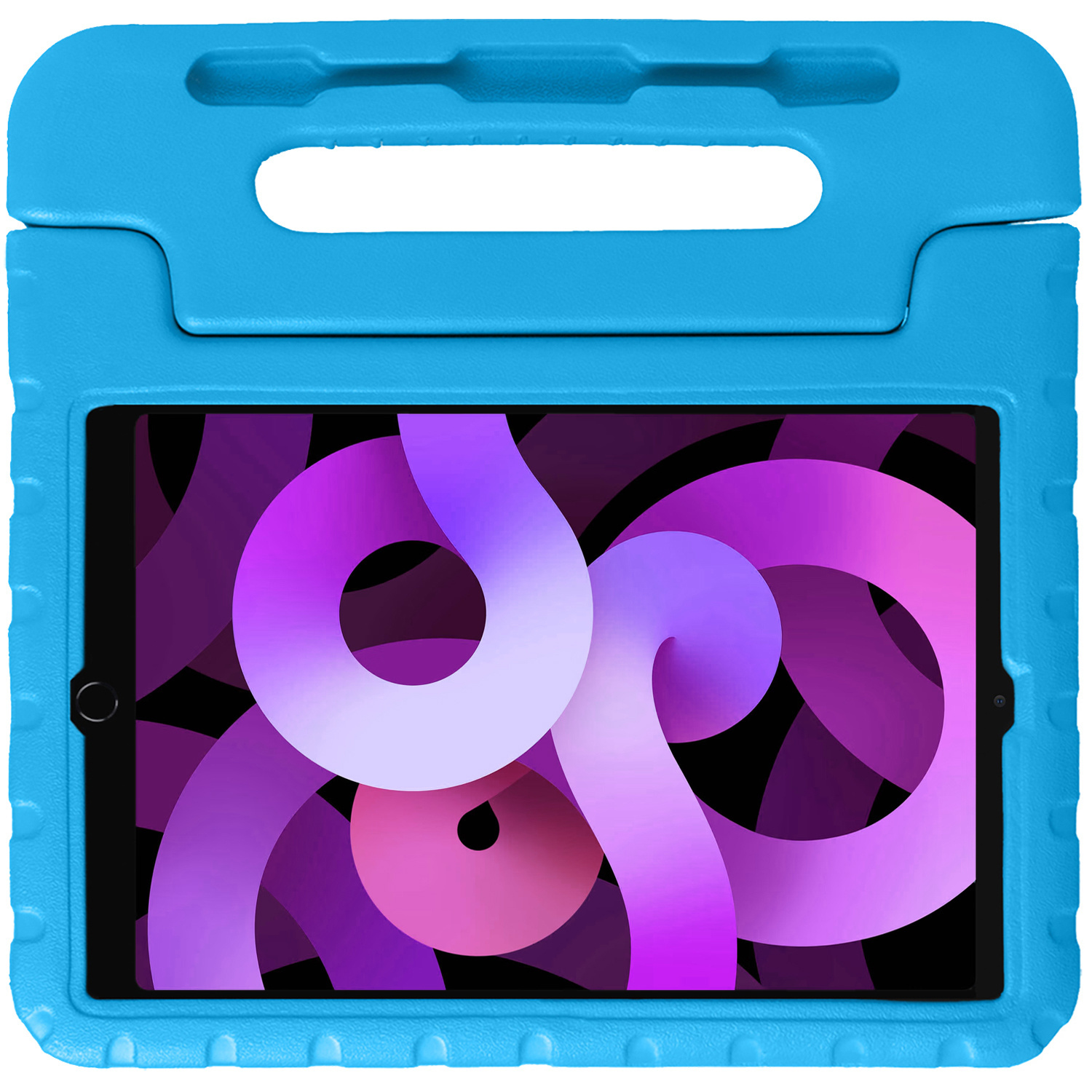Nomfy Hoes Geschikt voor iPad Air 6 (11 inch) Hoes Bumper Kindvriendelijk Kids Case Kinderhoes - Hoesje Geschikt voor iPad Air 2024 (11 inch) Hoesje Shockproof Cover Hoes - Blauw