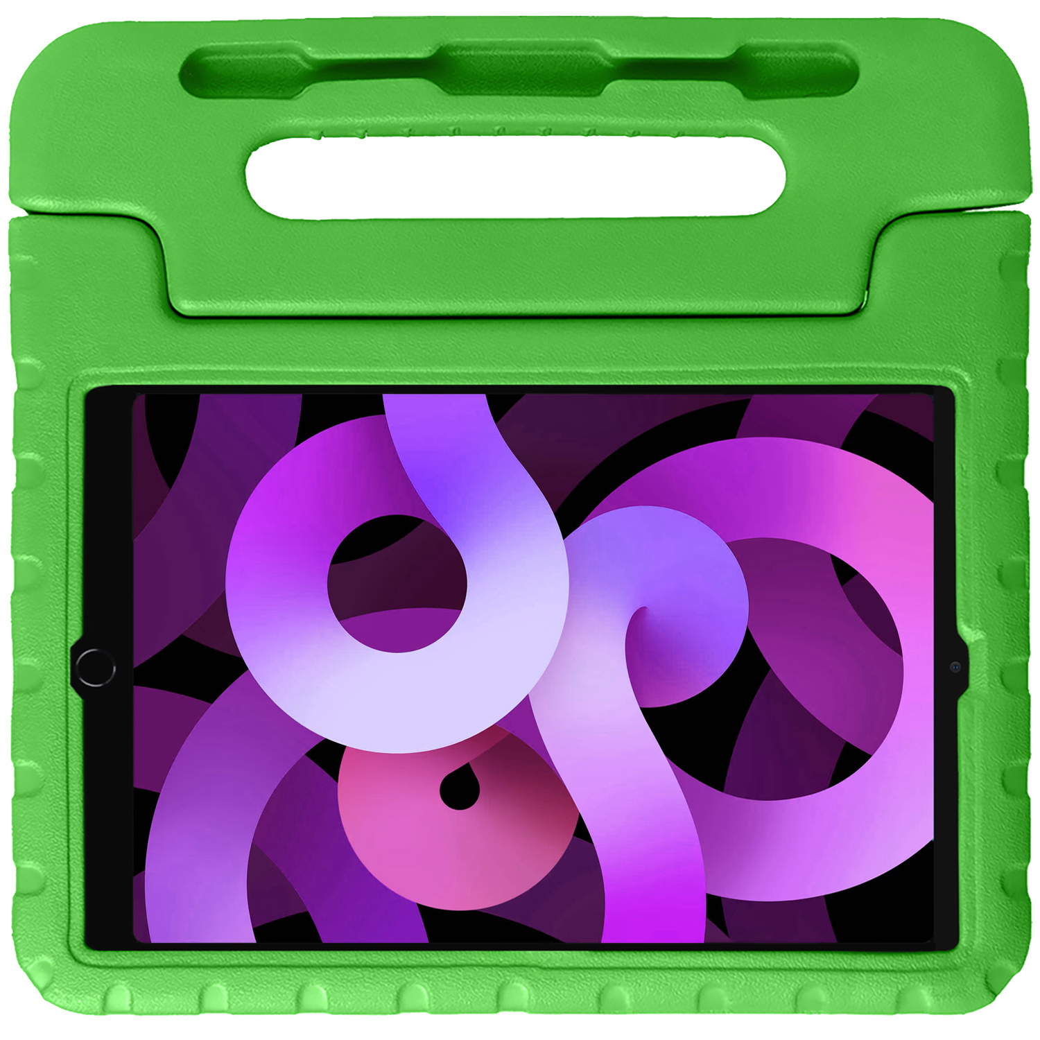 Nomfy Hoes Geschikt voor iPad Air 6 (11 inch) Hoes Bumper Kindvriendelijk Kids Case Kinderhoes - Hoesje Geschikt voor iPad Air 2024 (11 inch) Hoesje Shockproof Cover Hoes - Groen
