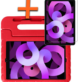 Nomfy Nomfy iPad Air 6 10.9 Kinderhoes Met Screenprotector - Rood