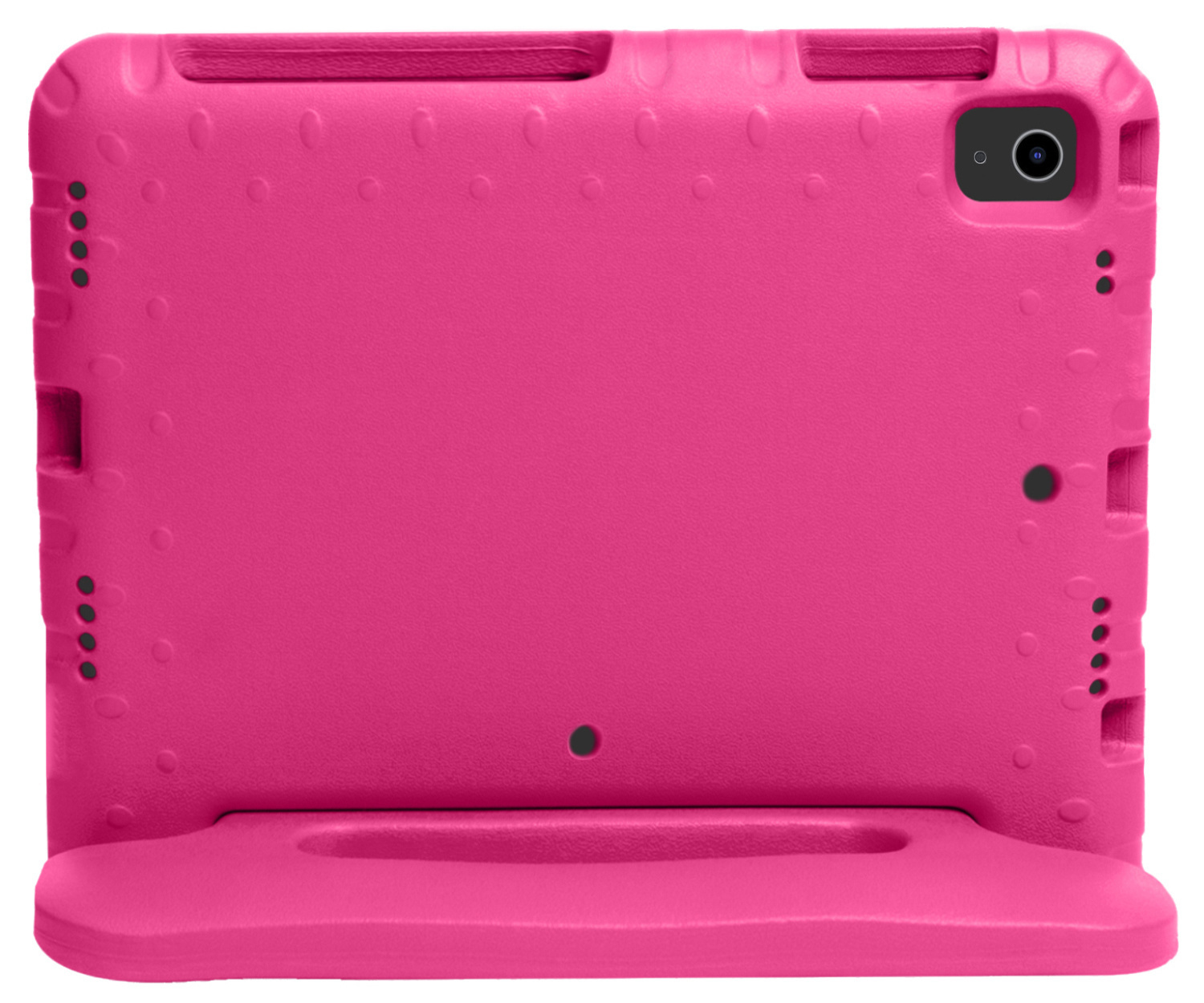 Nomfy Hoes Geschikt voor iPad Air 6 (11 inch) Hoes Bumper Kindvriendelijk Kids Case Kinderhoes Met Screenprotector - Hoesje Geschikt voor iPad Air 2024 (11 inch) Hoesje Shockproof Cover Hoes - Roze