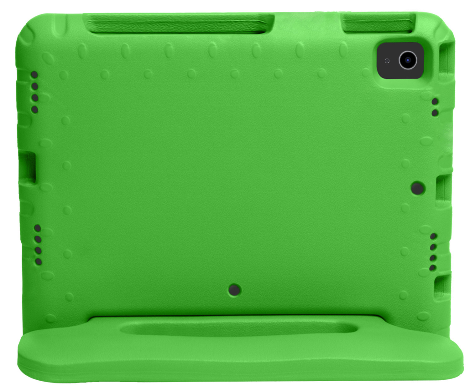 Nomfy Hoes Geschikt voor iPad Air 6 (11 inch) Hoes Bumper Kindvriendelijk Kids Case Kinderhoes Met 2x Screenprotector - Hoesje Geschikt voor iPad Air 2024 (11 inch) Hoesje Shockproof Cover Hoes - Groen