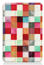 Nomfy Hoes Geschikt voor iPad Air 6 (11 inch) Hoes Tri-fold Tablet Hoesje Case - Hoesje Geschikt voor iPad Air 2024 (11 inch) Hoesje Hardcover Bookcase - Blokken