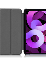 Nomfy Hoes Geschikt voor iPad Air 6 (11 inch) Hoes Tri-fold Tablet Hoesje Case Met Screenprotector - Hoesje Geschikt voor iPad Air 2024 (11 inch) Hoesje Hardcover Bookcase - Eiffeltoren