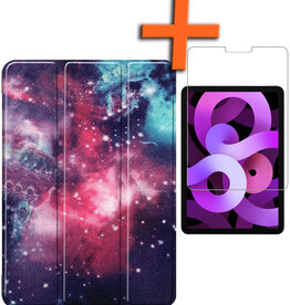 Nomfy Nomfy iPad Air 6 10.9 Hoesje Met Screenprotector - Galaxy
