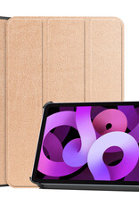 Nomfy Hoes Geschikt voor iPad Air 6 (11 inch) Hoes Tri-fold Tablet Hoesje Case Met Screenprotector - Hoesje Geschikt voor iPad Air 2024 (11 inch) Hoesje Hardcover Bookcase - Goud