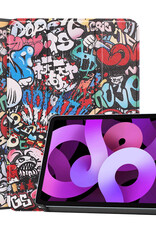Nomfy Hoes Geschikt voor iPad Air 6 (11 inch) Hoes Tri-fold Tablet Hoesje Case Met Screenprotector - Hoesje Geschikt voor iPad Air 2024 (11 inch) Hoesje Hardcover Bookcase - Graffity