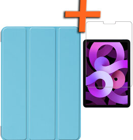 Nomfy Nomfy iPad Air 6 10.9 Hoesje Met Screenprotector - Lichtblauw
