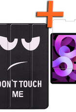 Nomfy Hoes Geschikt voor iPad Air 6 (11 inch) Hoes Tri-fold Tablet Hoesje Case Met Screenprotector - Hoesje Geschikt voor iPad Air 2024 (11 inch) Hoesje Hardcover Bookcase - Don't Touch Me