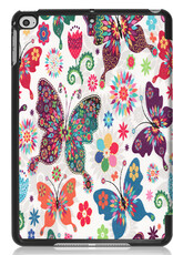 Nomfy Hoes Geschikt voor iPad Air 6 (11 inch) Hoes Tri-fold Tablet Hoesje Case Met Screenprotector - Hoesje Geschikt voor iPad Air 2024 (11 inch) Hoesje Hardcover Bookcase - Vlinders