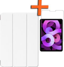 Nomfy Nomfy iPad Air 6 10.9 Hoesje Met Screenprotector - Wit
